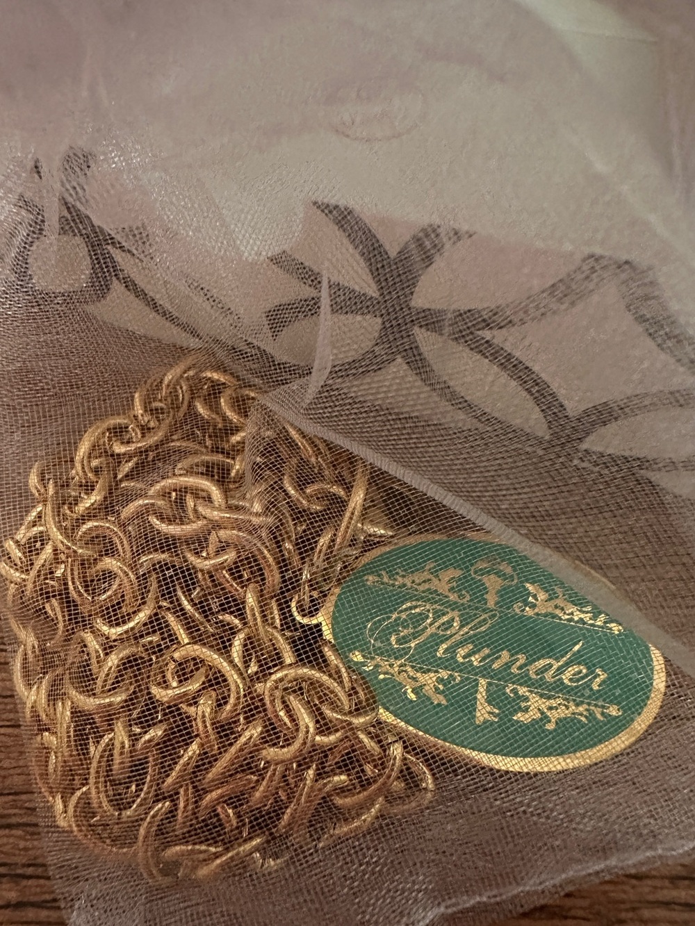 Gold-Tone Chain Vanessa Necklace with Turquoise Pendant*Plunder*Brand new in box - Picture 4 of 4